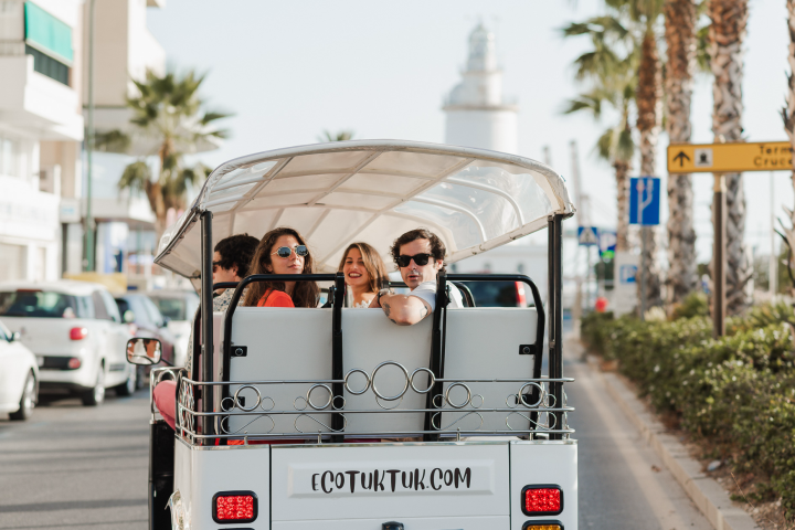 a truck that is driving down the road