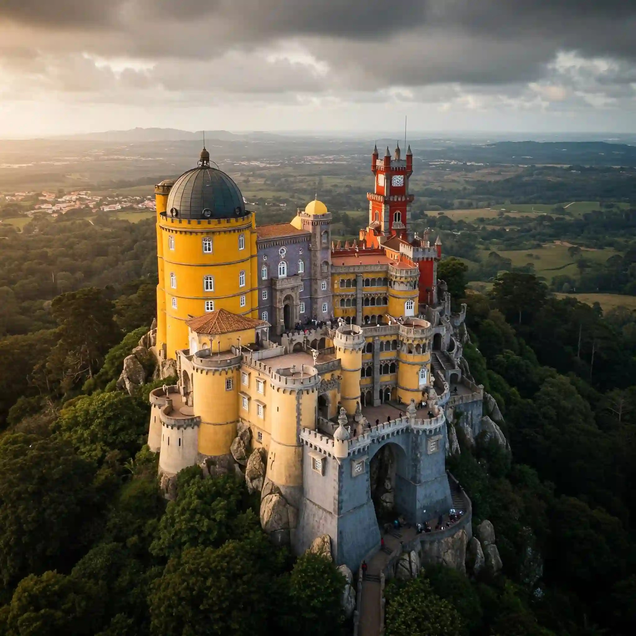 Sintra – Daytrip from Lisbon a castle with a mountain in the background